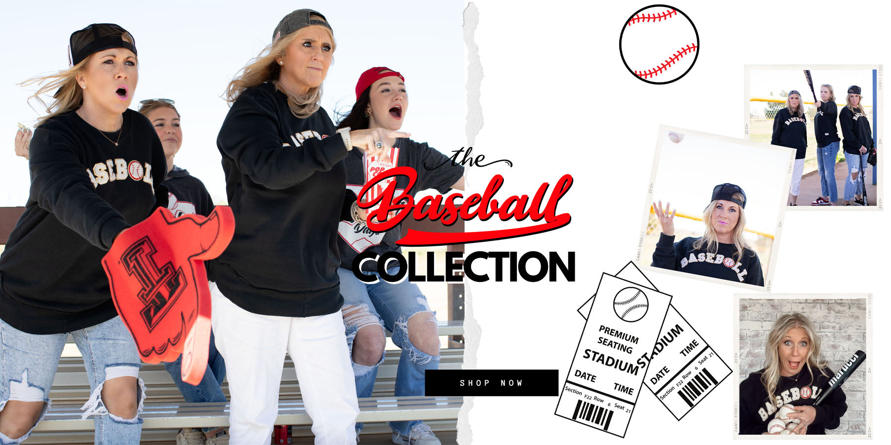 The Baseball Collection website banner. 