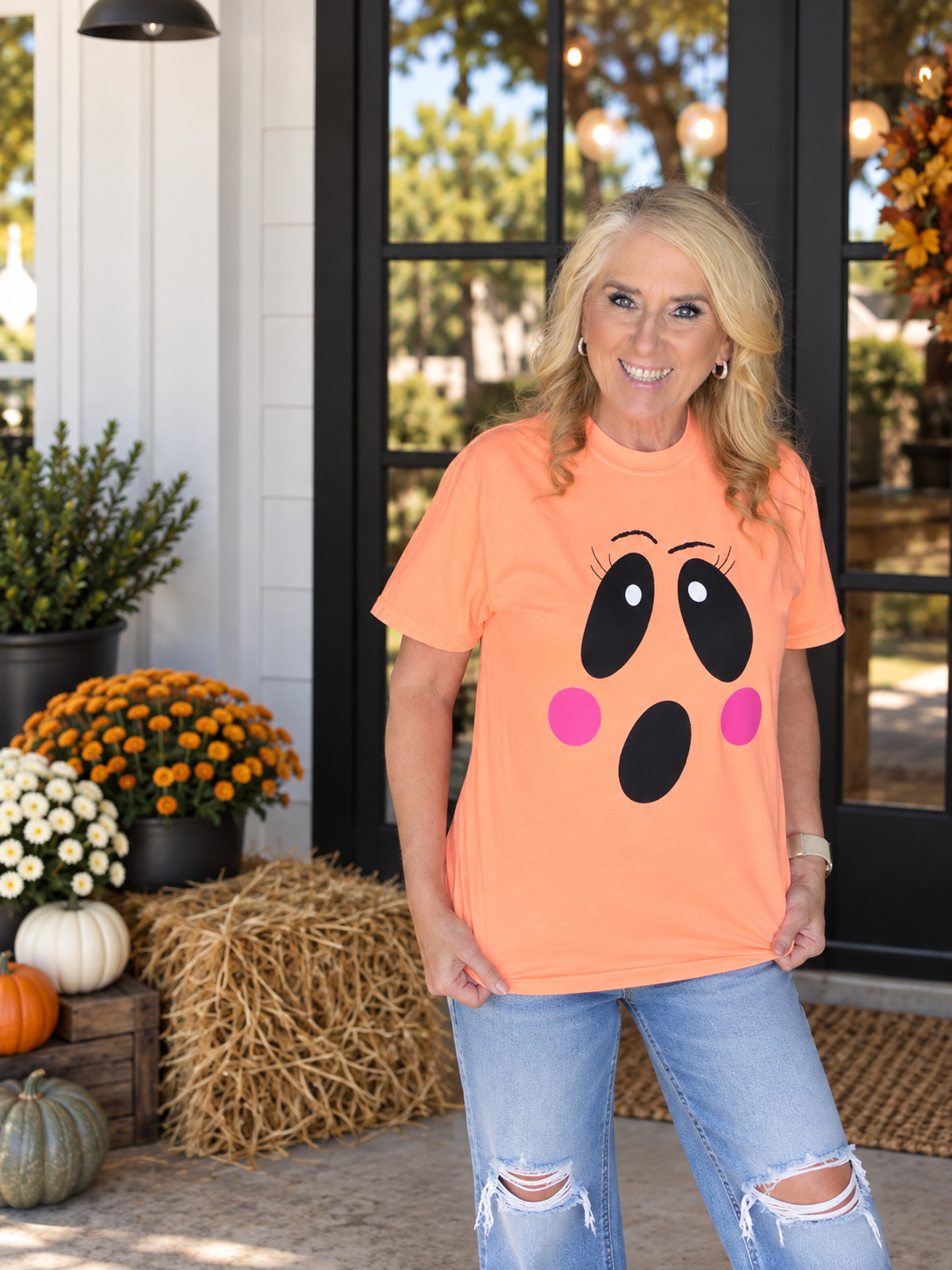 Oh Sheet! Neon Cantaloupe Comfort Color SS Tee