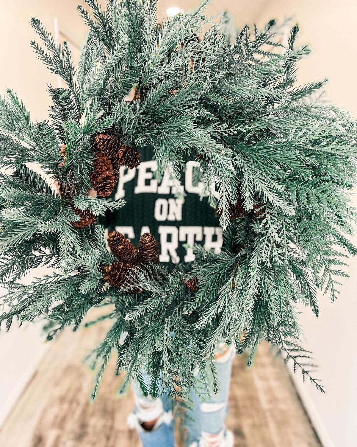 Peace on earth cable knit sweater