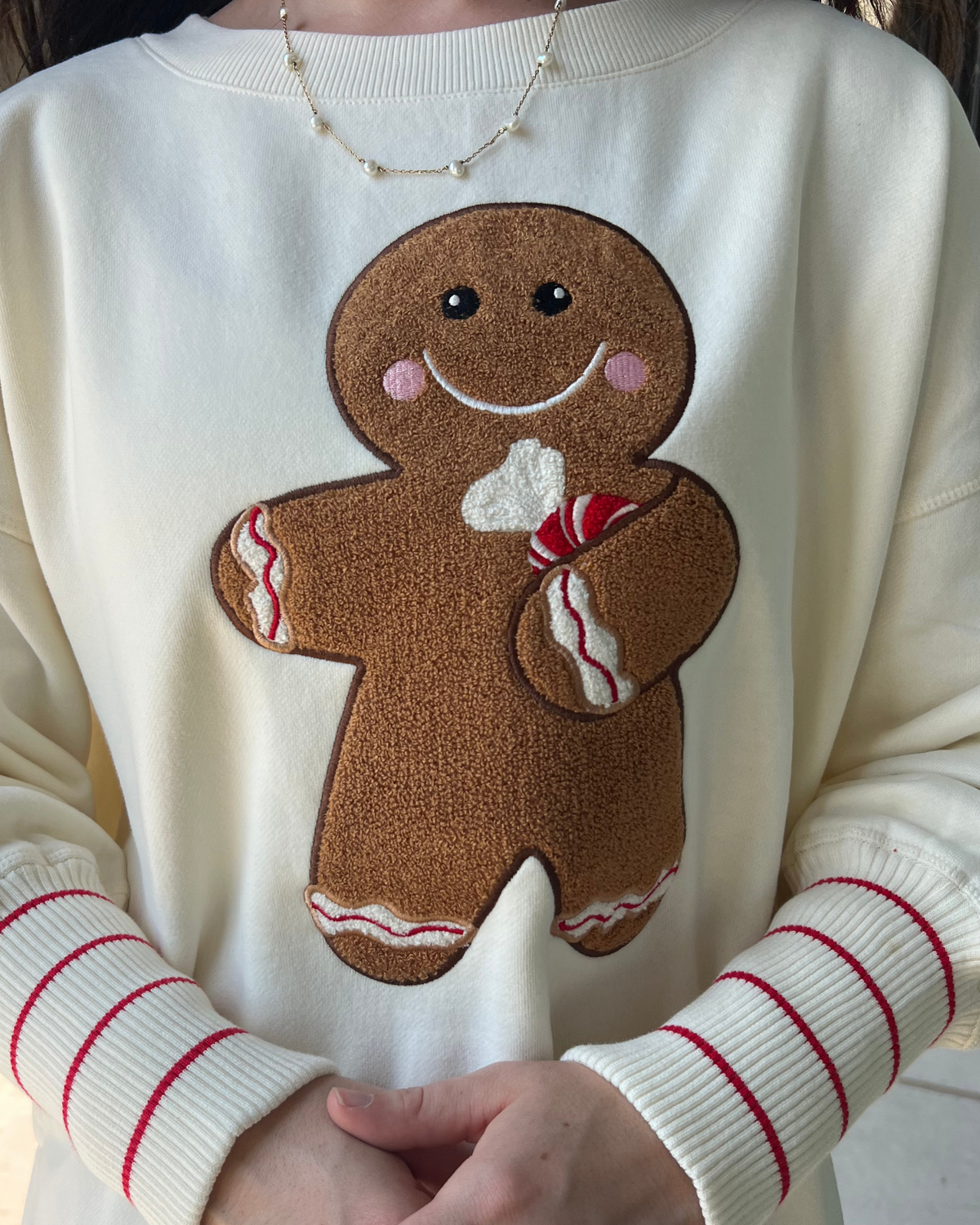 Gingerbread Man Chenille Patch Carli