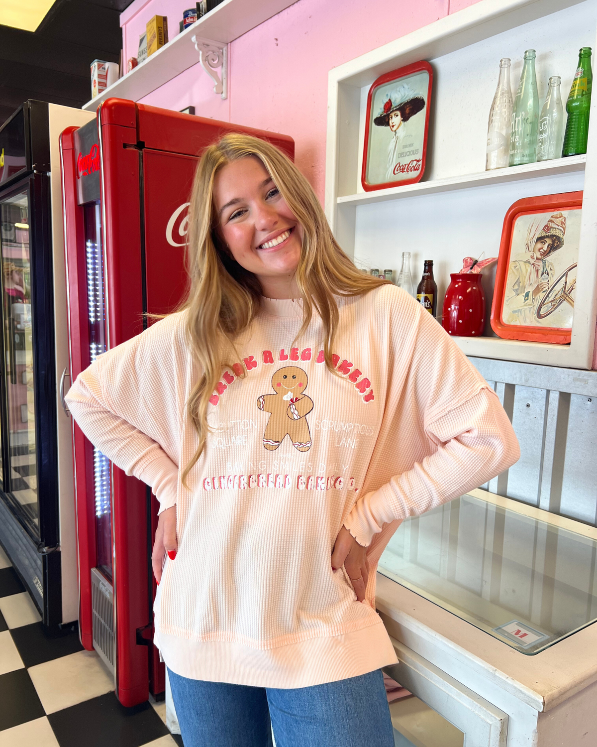 Break a Leg Bakery Long Sleeve Ice Pink Waffle