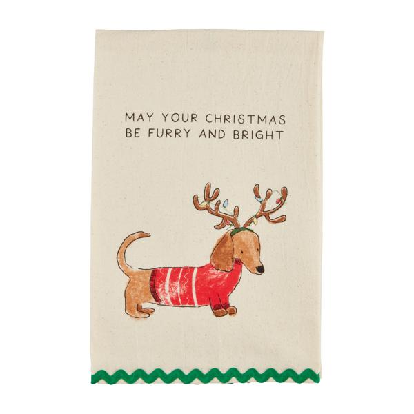 May Your Christmas Dog Ric-Rac Towel
