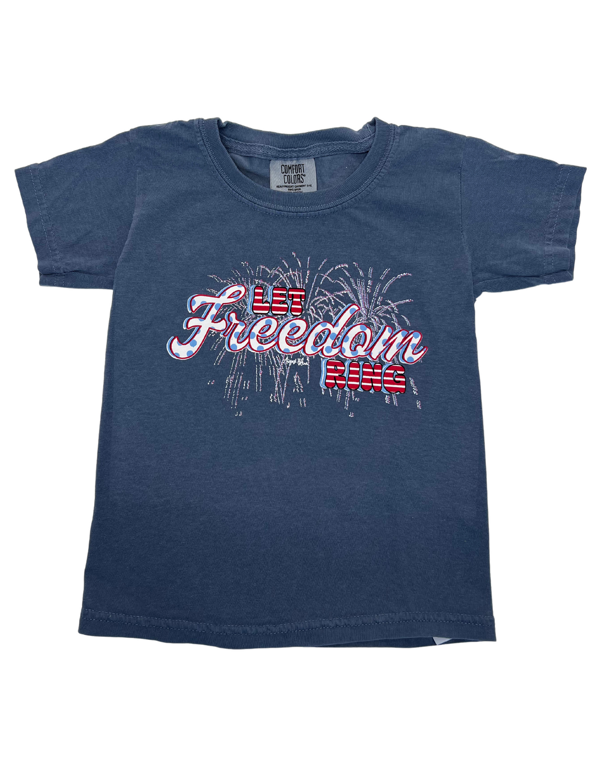 Kids Let Freedom Ring Classic Blue Tee