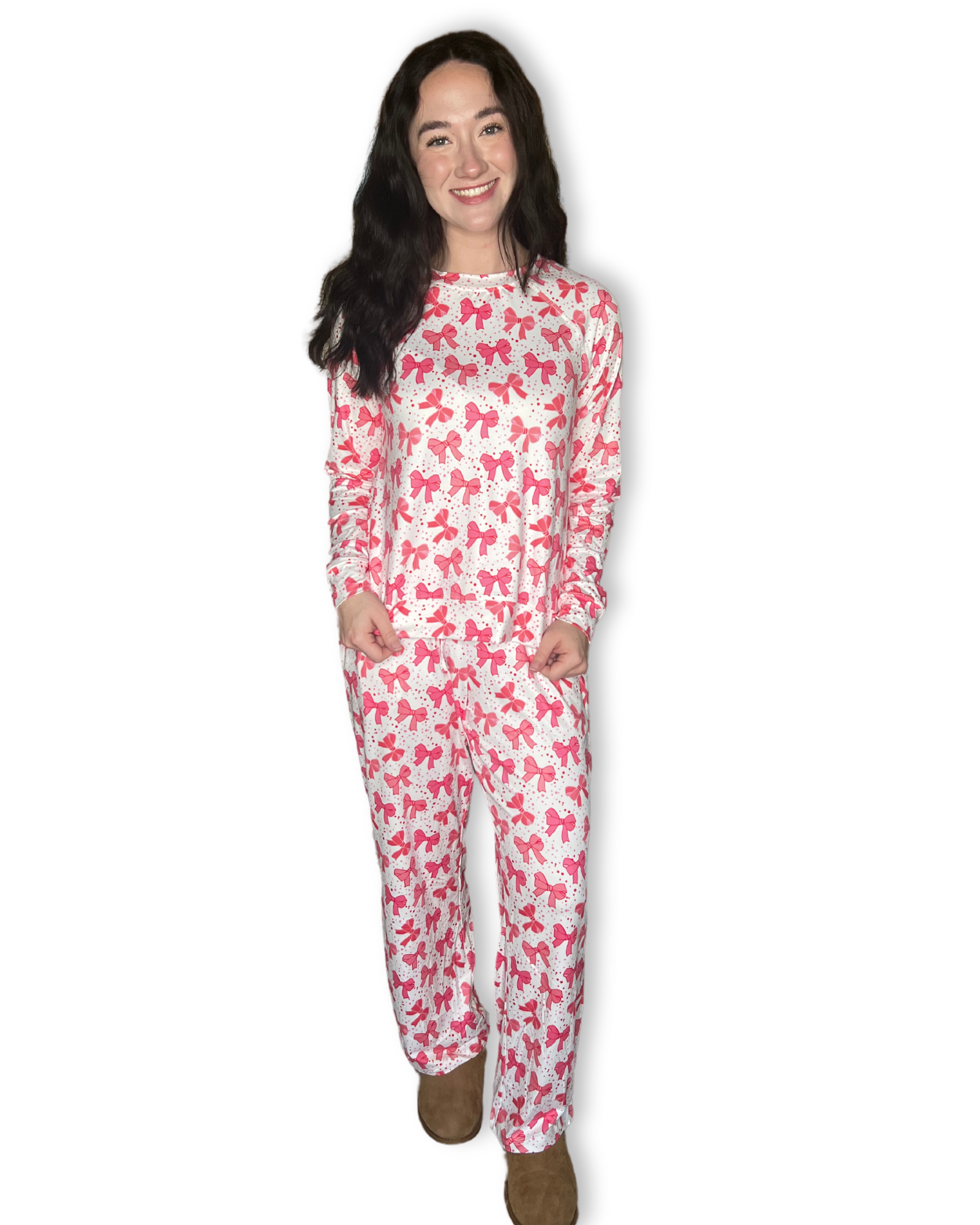 Pink Bow Pajama Set