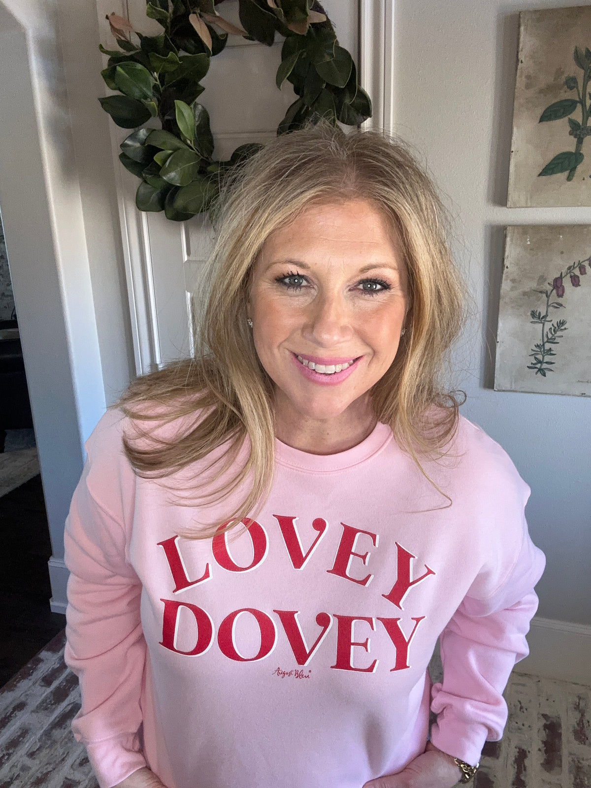 Lovey dovey pink sweatshirt.