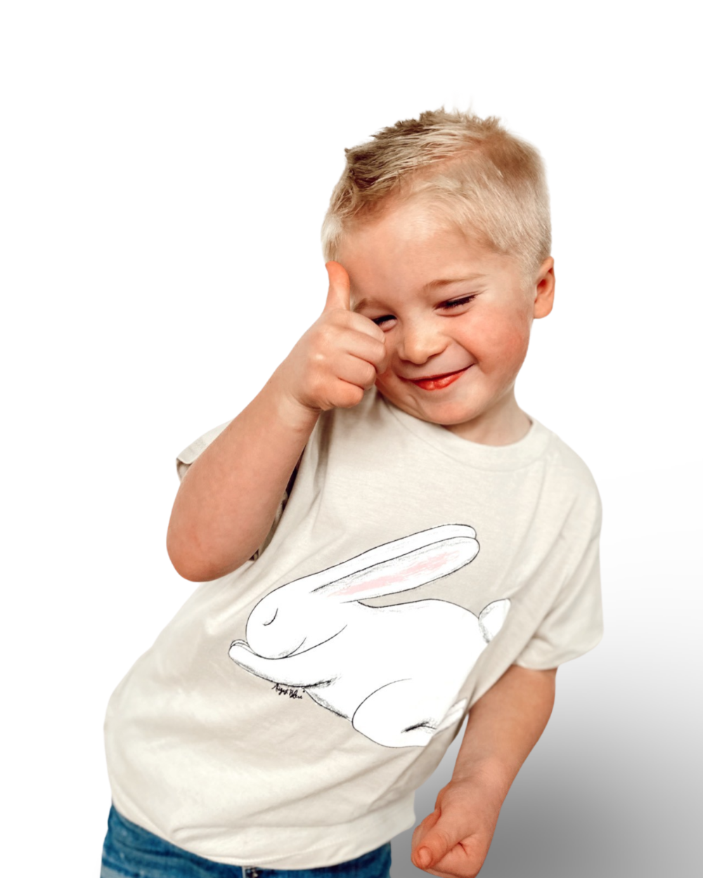 Kids Praying Bunny Iced Latte Tee