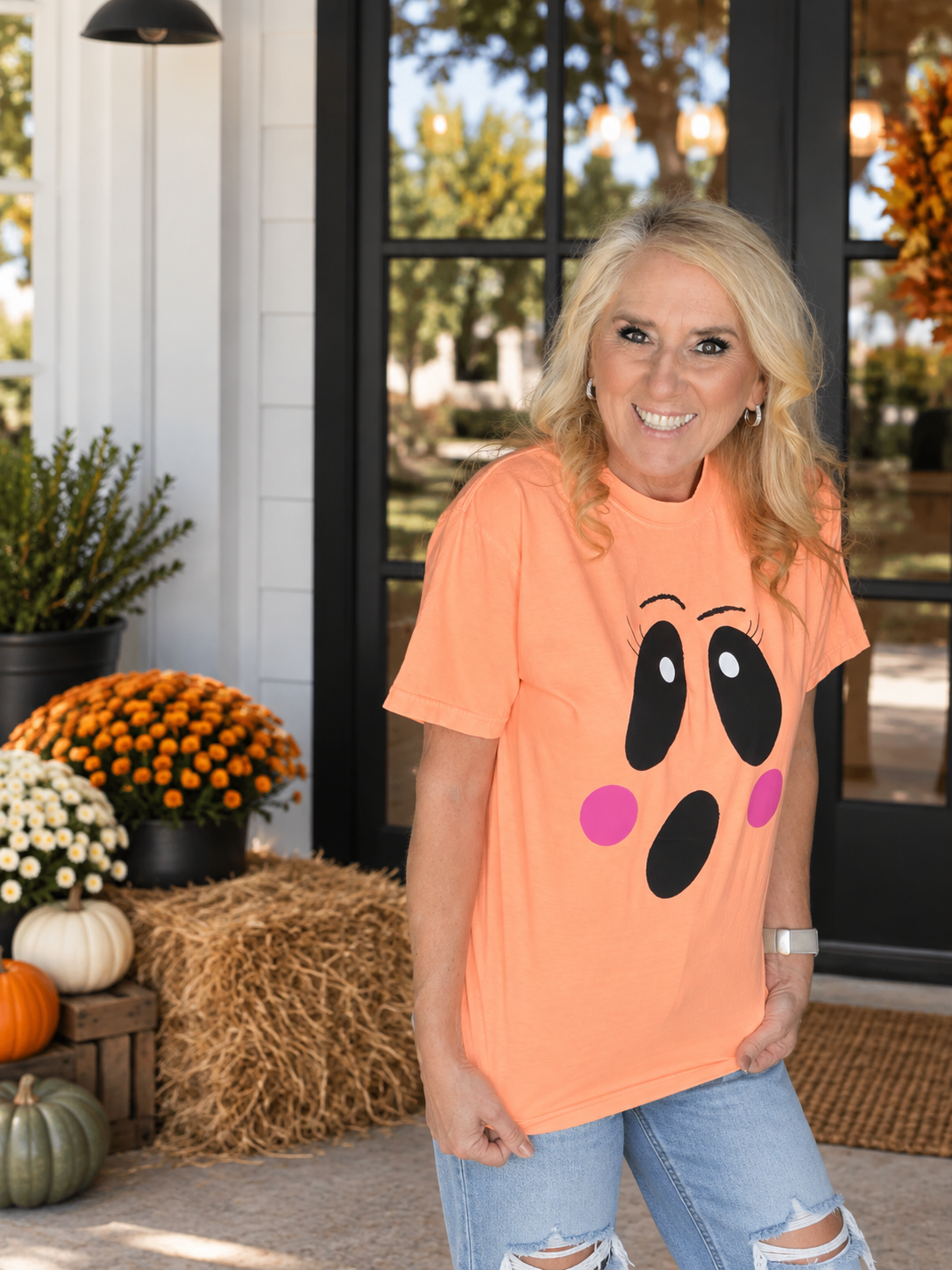 Oh Sheet! Neon Cantaloupe Comfort Color SS Tee