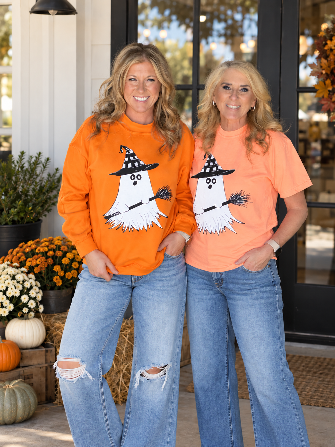 Witchy Li'l Boo Neon Cantaloupe Comfort Color SS Tee