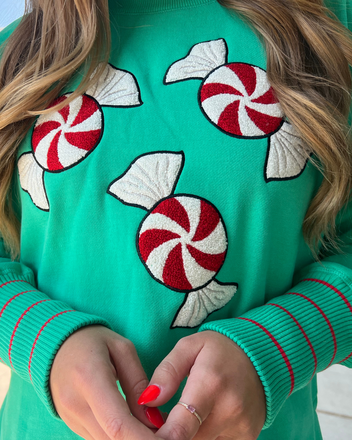 Peppermint Twist Chenille Patch Carli