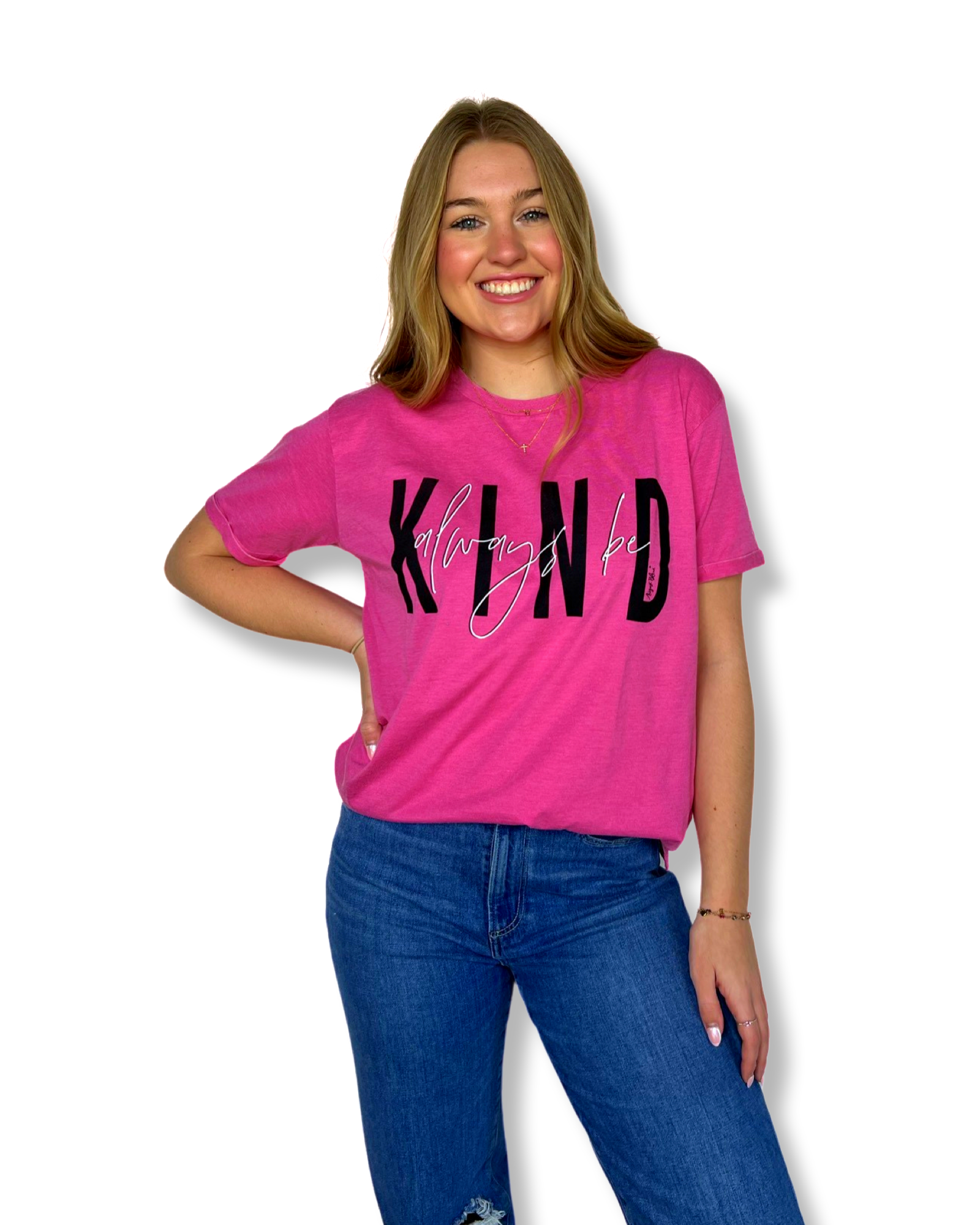 Always Be Kind Electric Pink Top