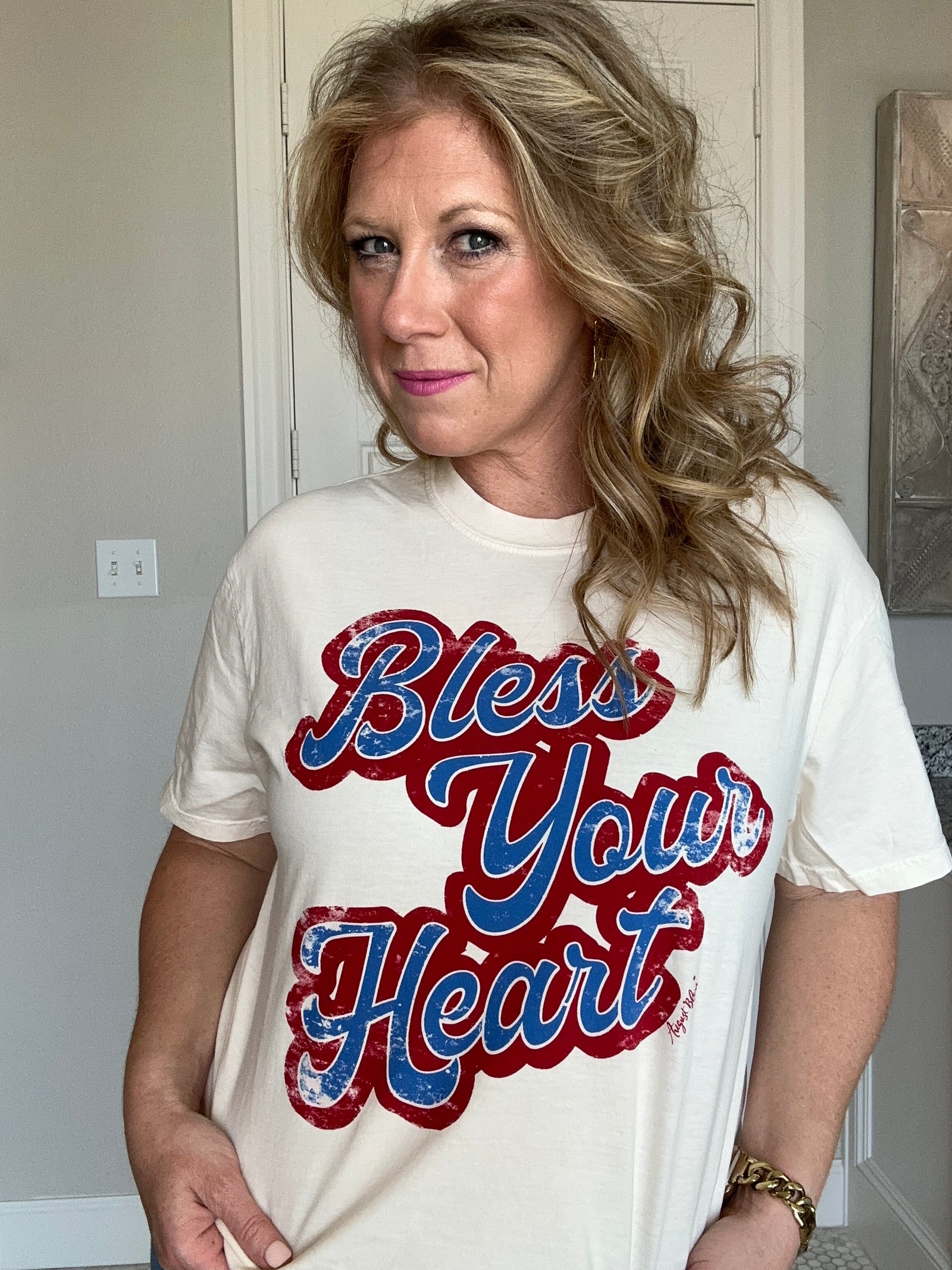 Bless Your Heart Natural Comfort Color Short Sleeve Tee
