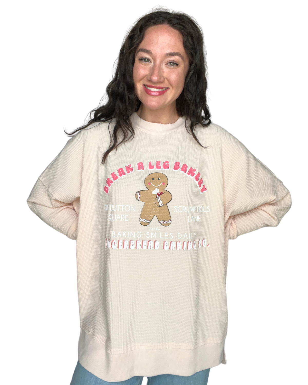 Break a Leg Bakery Long Sleeve Ice Pink Waffle