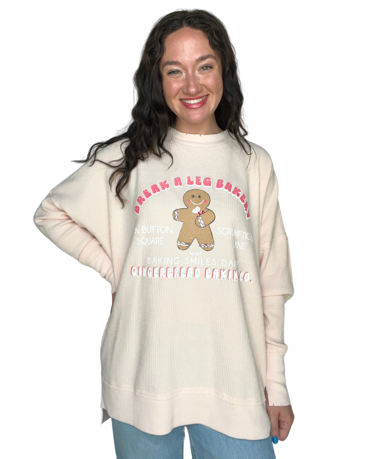 Break a Leg Bakery Long Sleeve Ice Pink Waffle