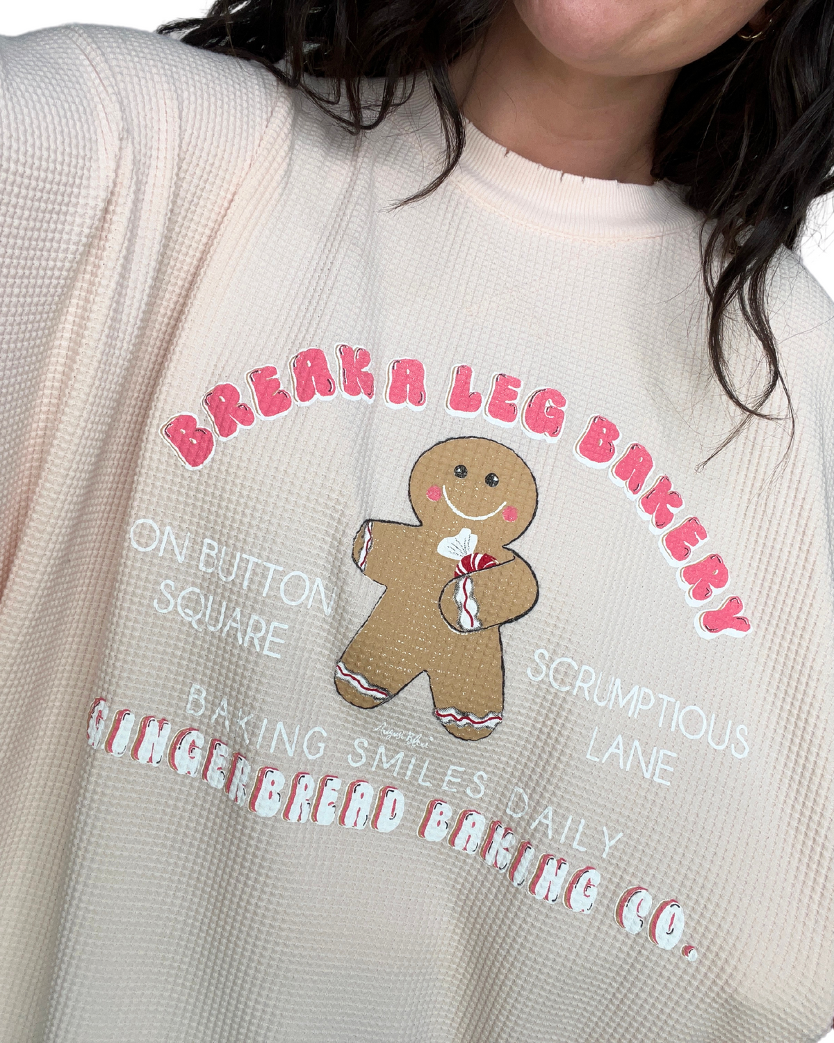 Break a Leg Bakery Long Sleeve Ice Pink Waffle