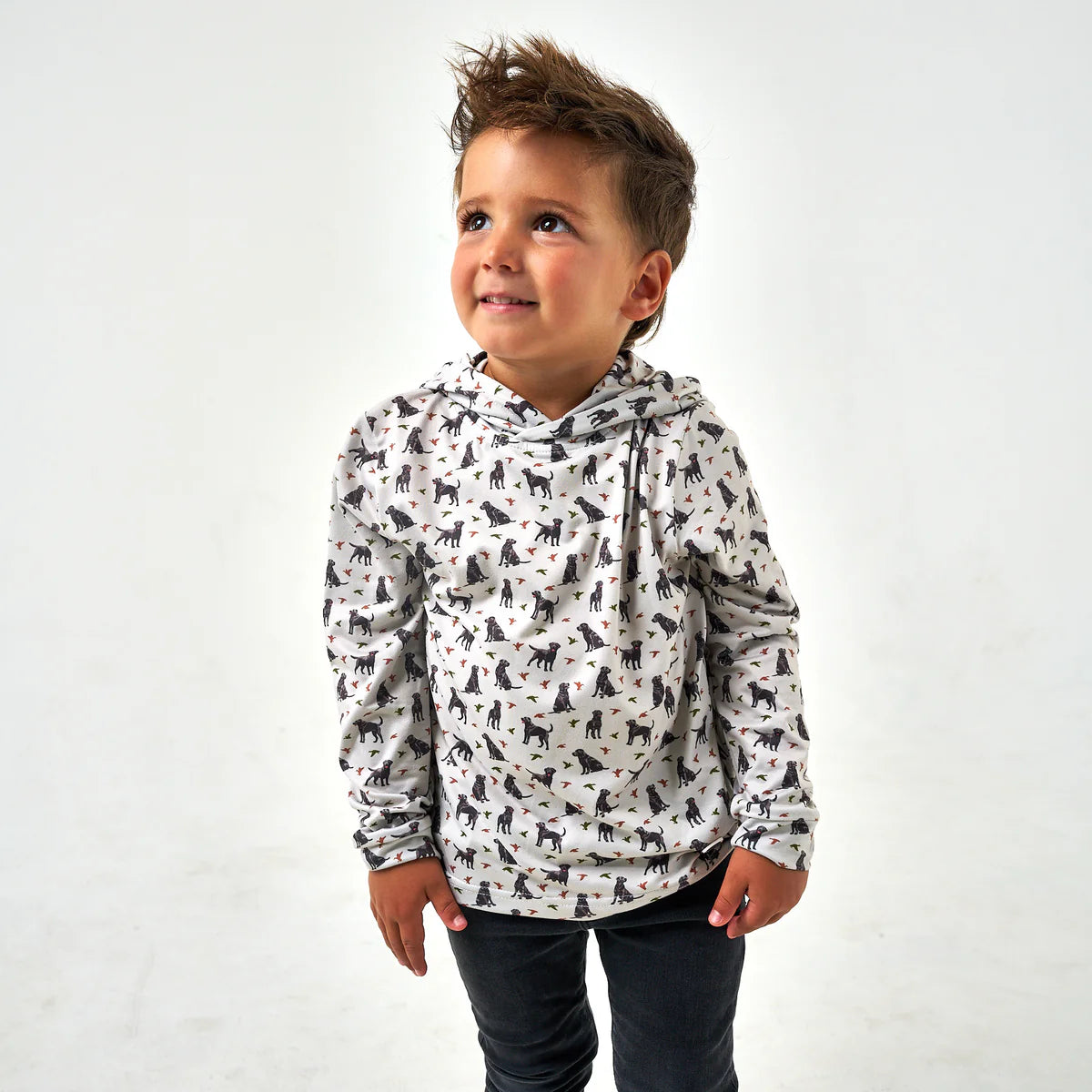 Burlebo Youth Performance Hoodie - Ducks And Dogs