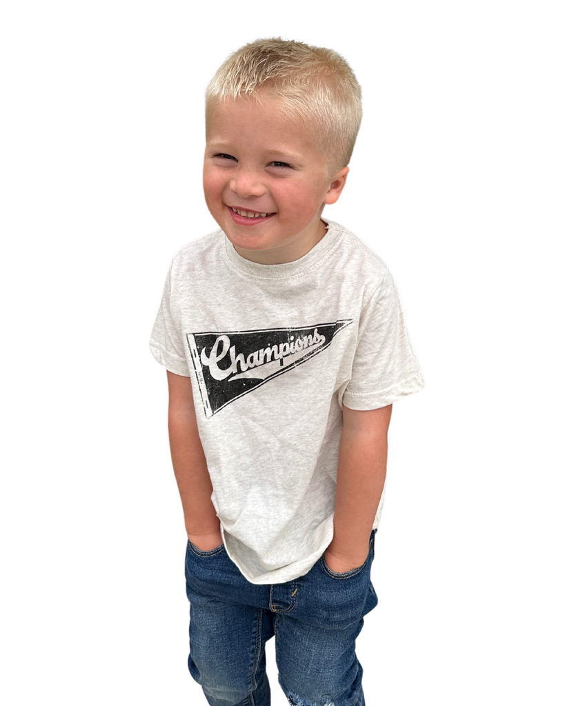 Champion Oatmeal Kids Tee August Bleu