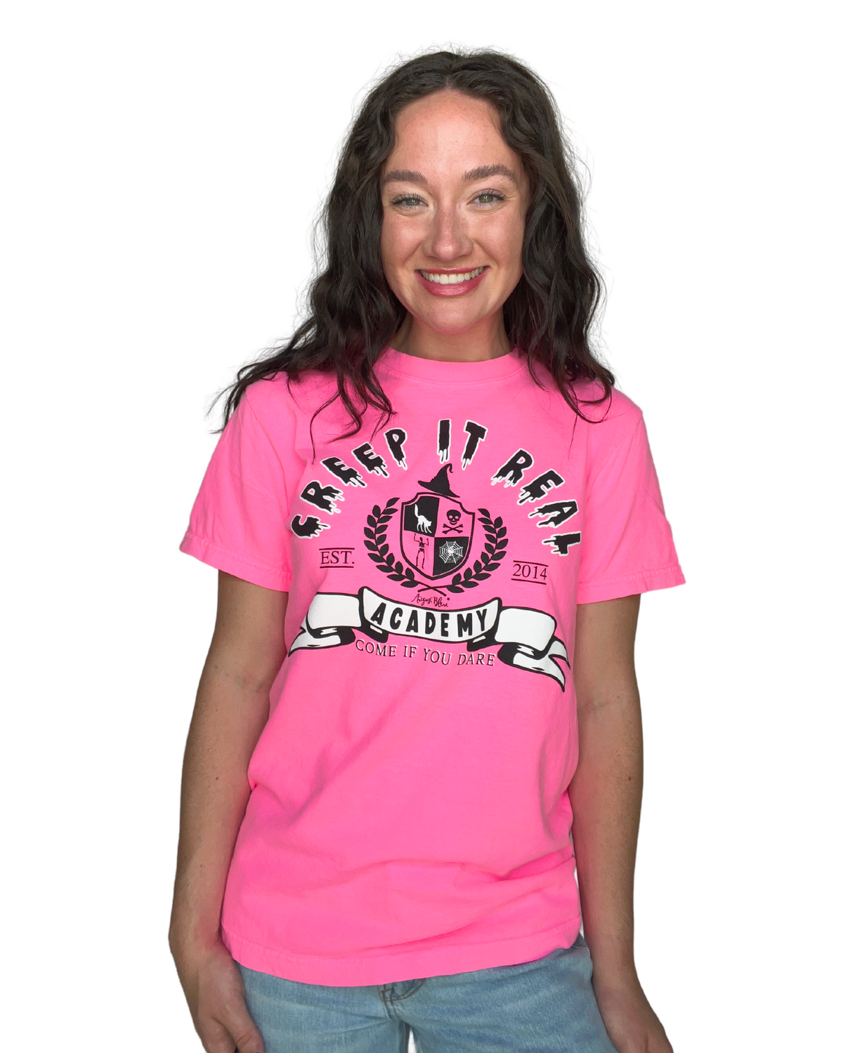 Creep it Real Academy Neon Pink Tee