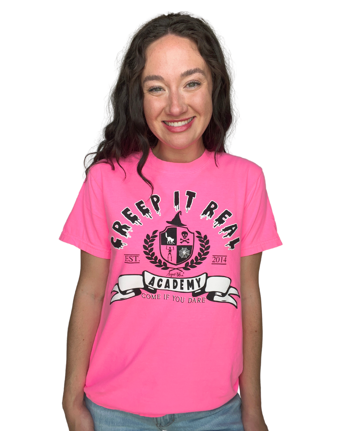 Creep it Real Academy Neon Pink Tee