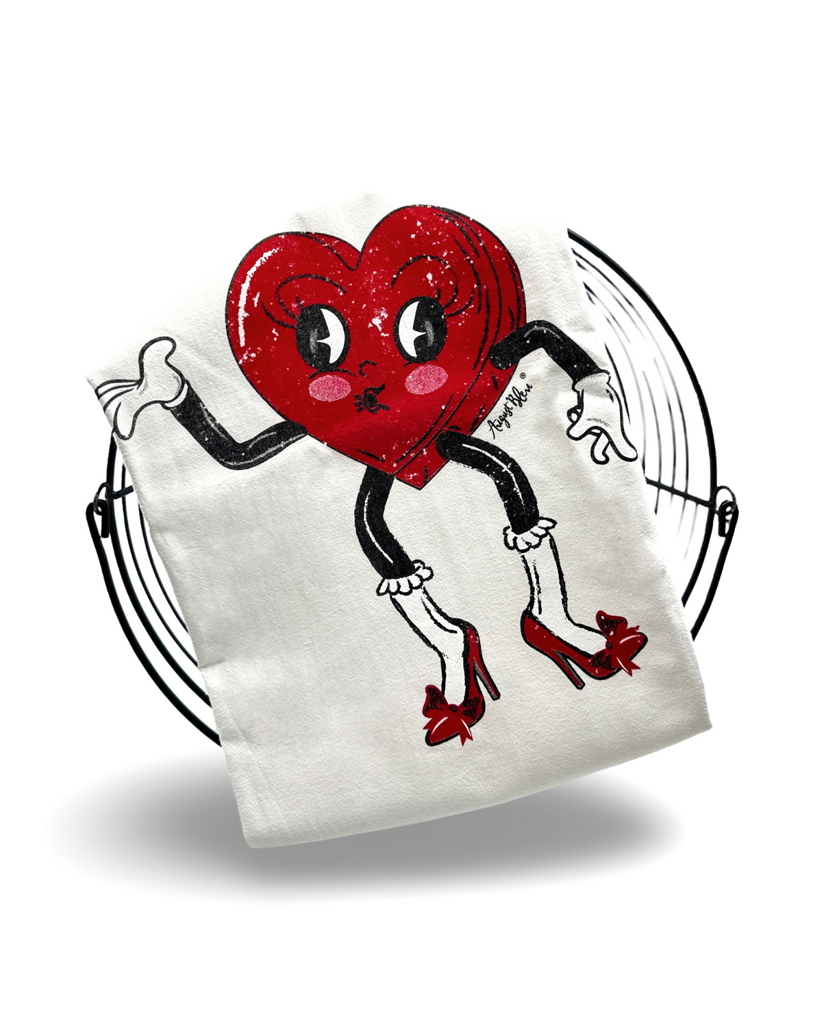 Dancing Heart Tea Towel