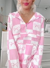 pink bow windbreaker