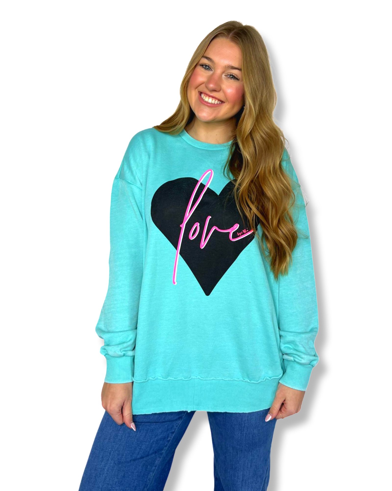 Electric Love Mint High Low Pullover