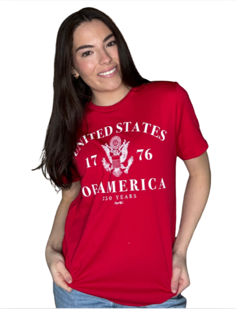 United States Of America Seal Red Tee.