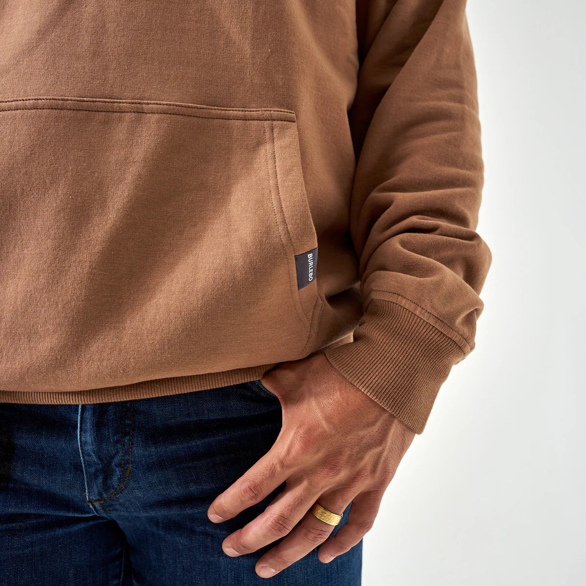 Burlebo Fleece Hoodie - Heather Brown