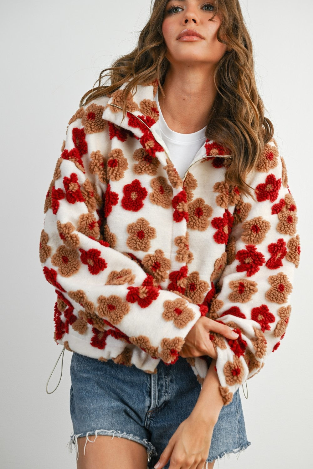 Floral Zip-front Jacket