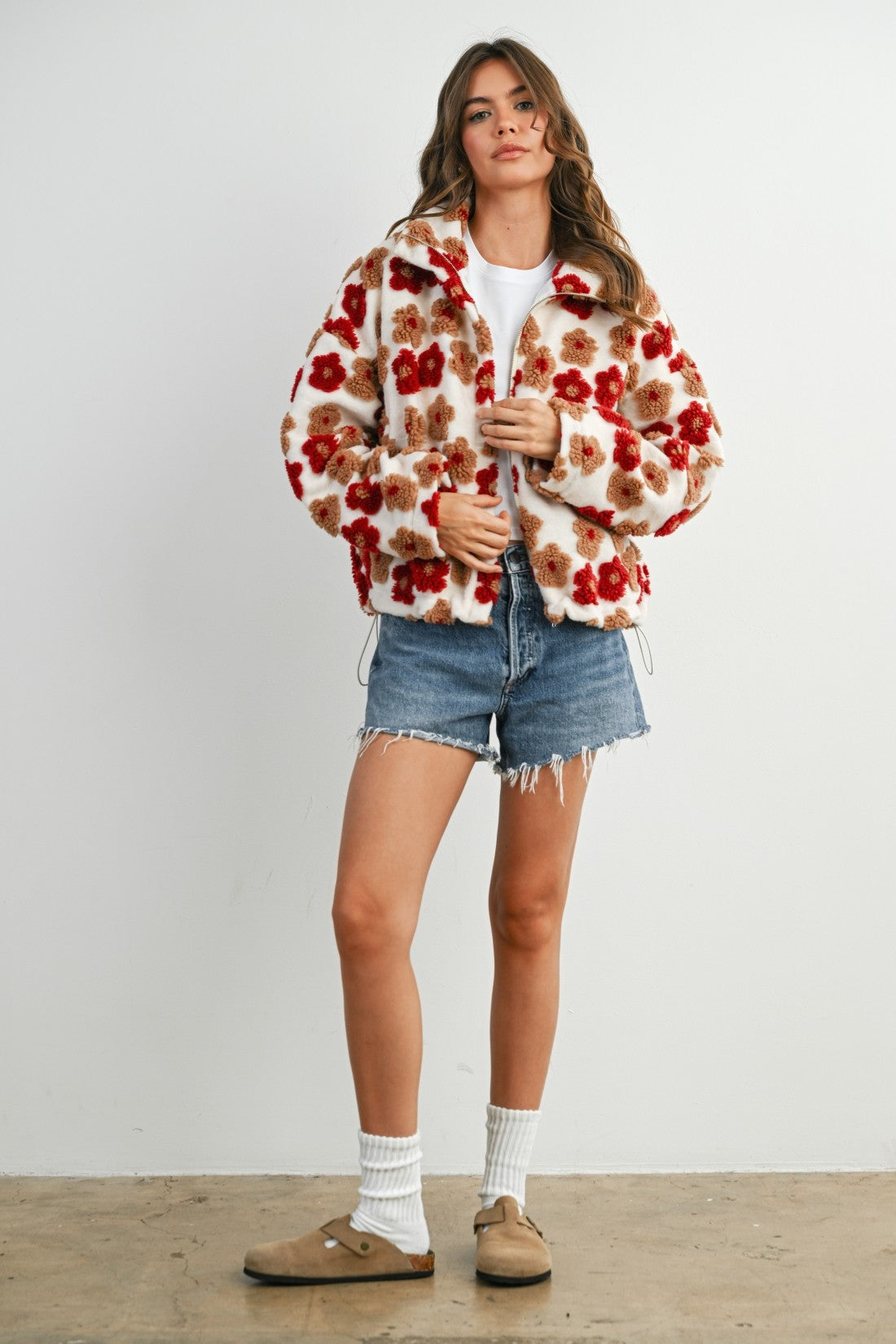 Floral Zip-front Jacket