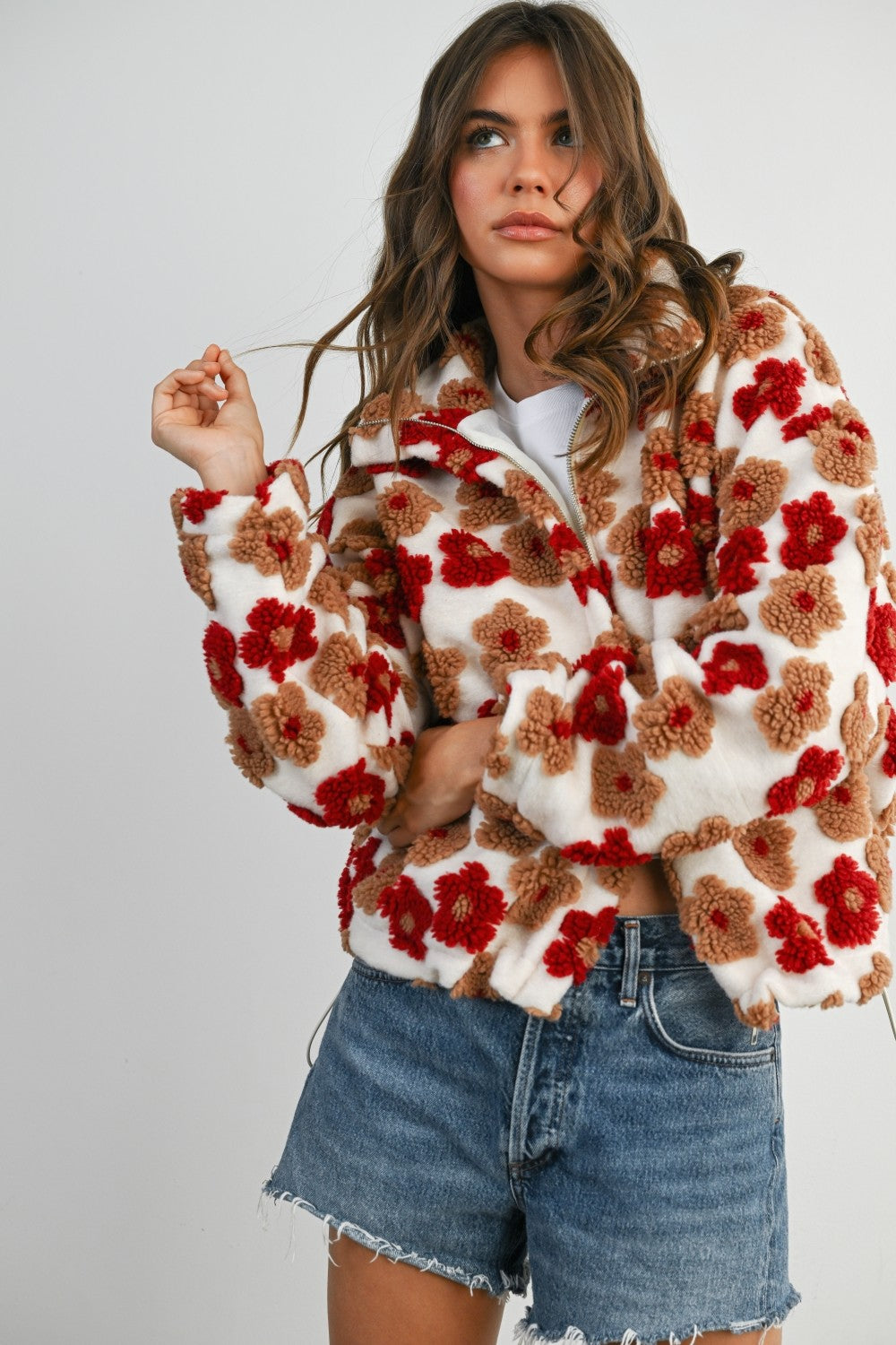 Floral Zip-front Jacket