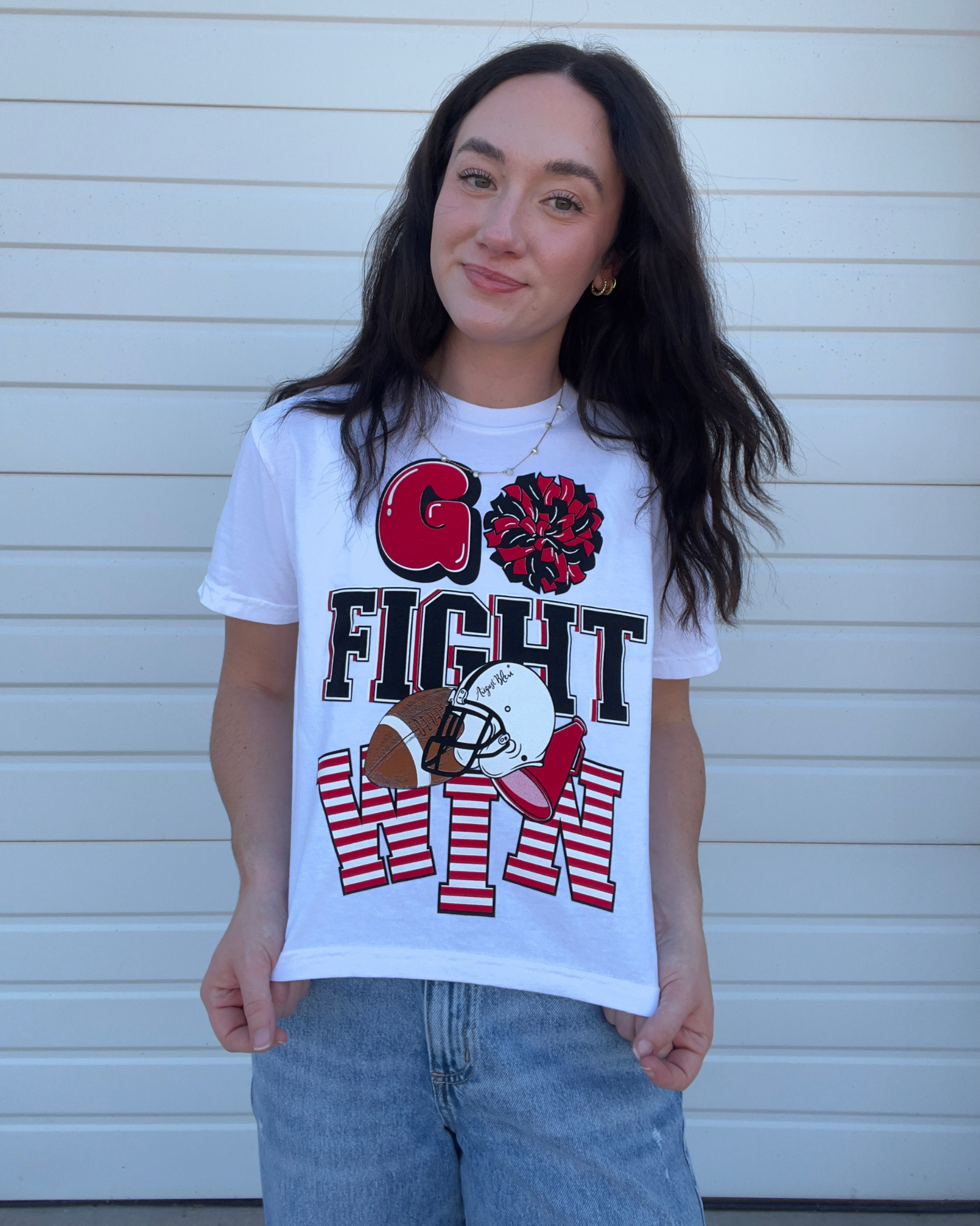 Go Fight Win CROPPED Short Sleeve Comfort Colors Tee