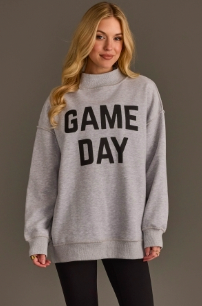 Lt. Gray Game Day & Sunday Funday Reversible Sweatshirt