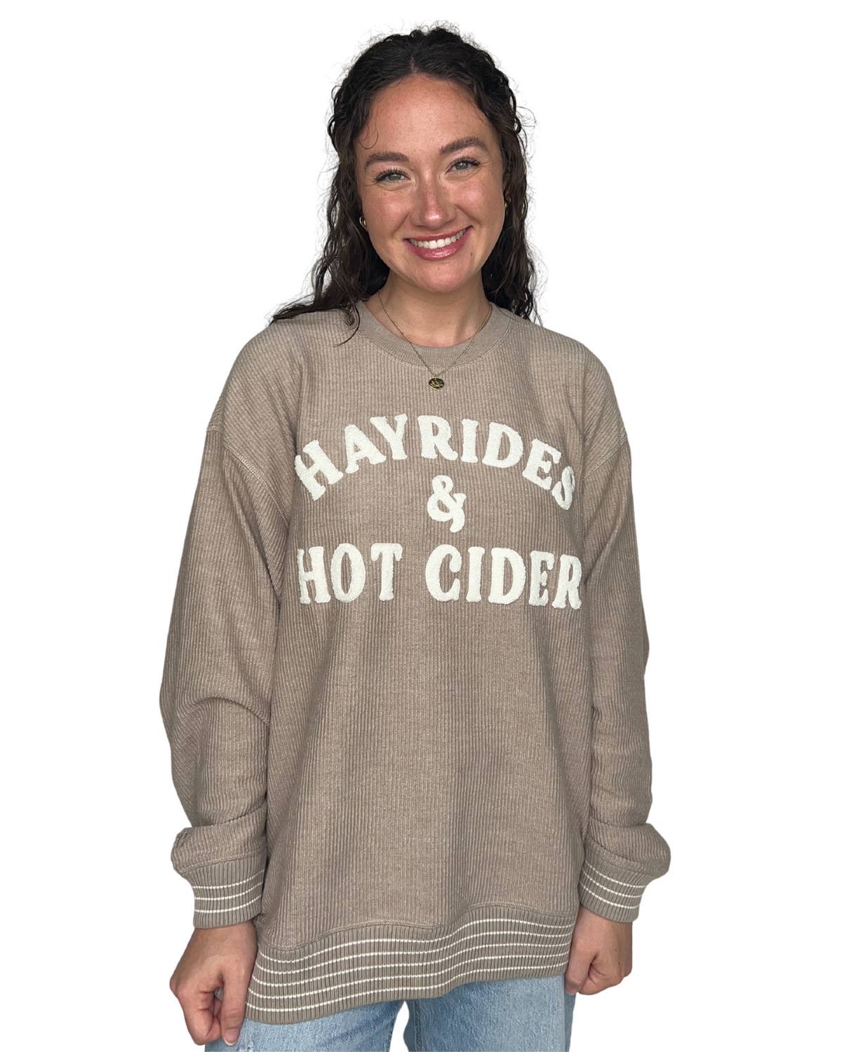 Hayrides and Hot Cider Taupe Cord