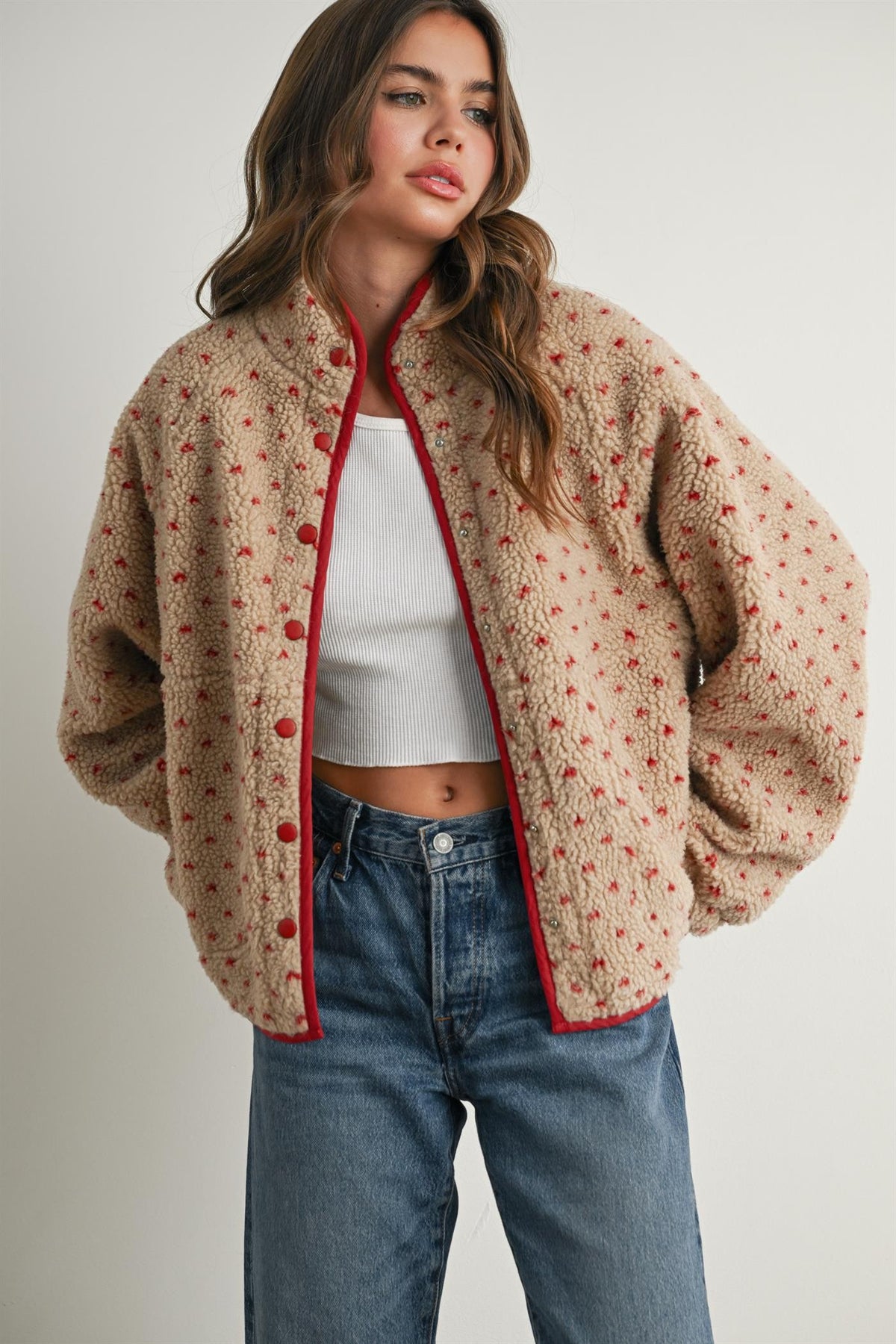 High Pile Fleece Puffer Jacket