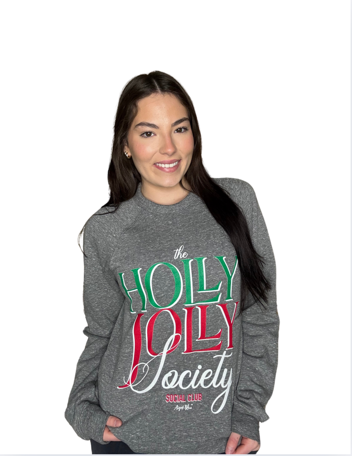 The Holly Jolly Society Grey Sweatshirt