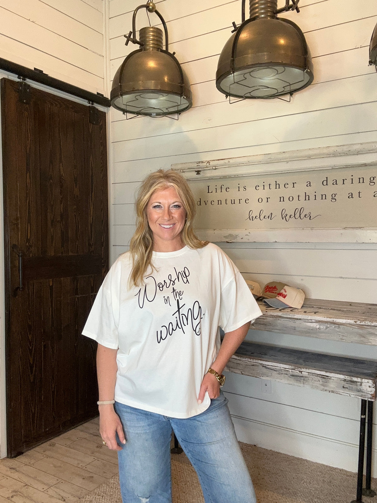 Worship In The Waiting Cream SS Tee