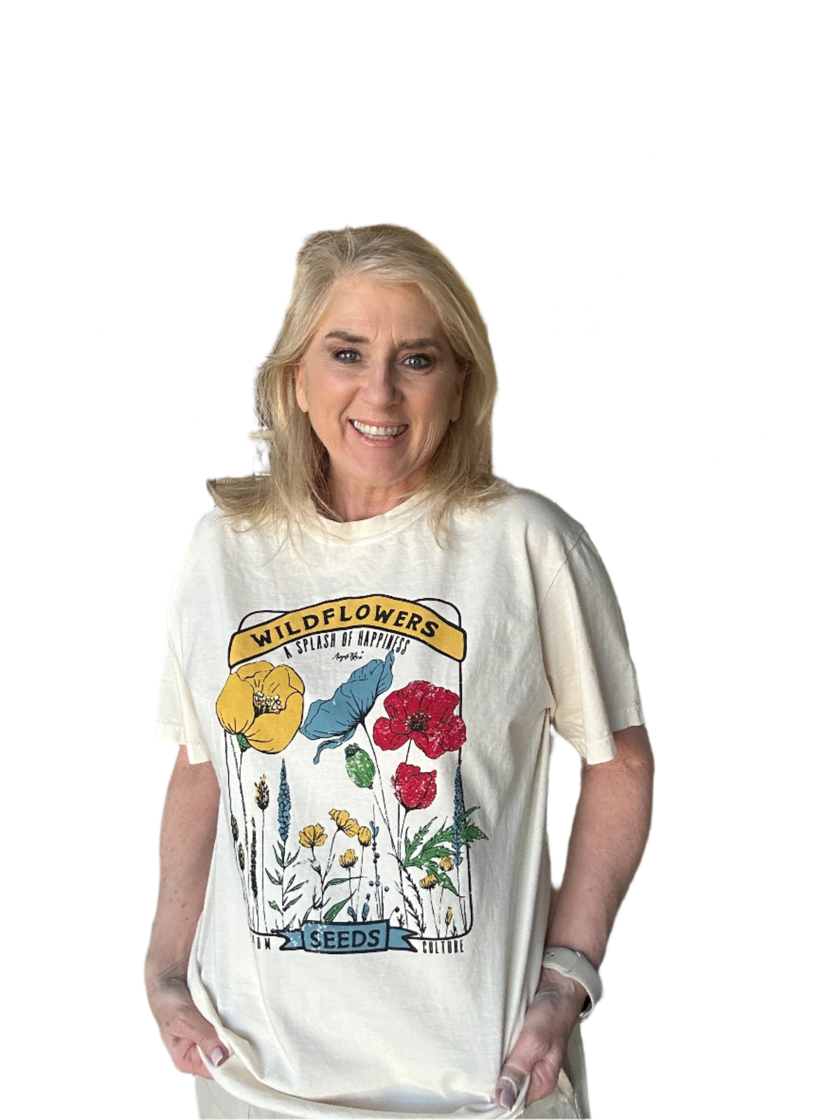 Wildflowers Short Sleeve Comfort Colors Ivory Tee