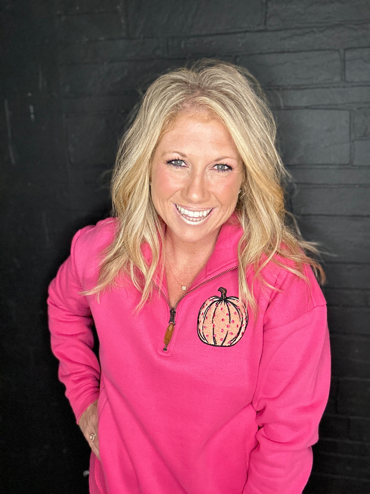 Polka Dot Pumpkin Patch Tommy Electric Pink