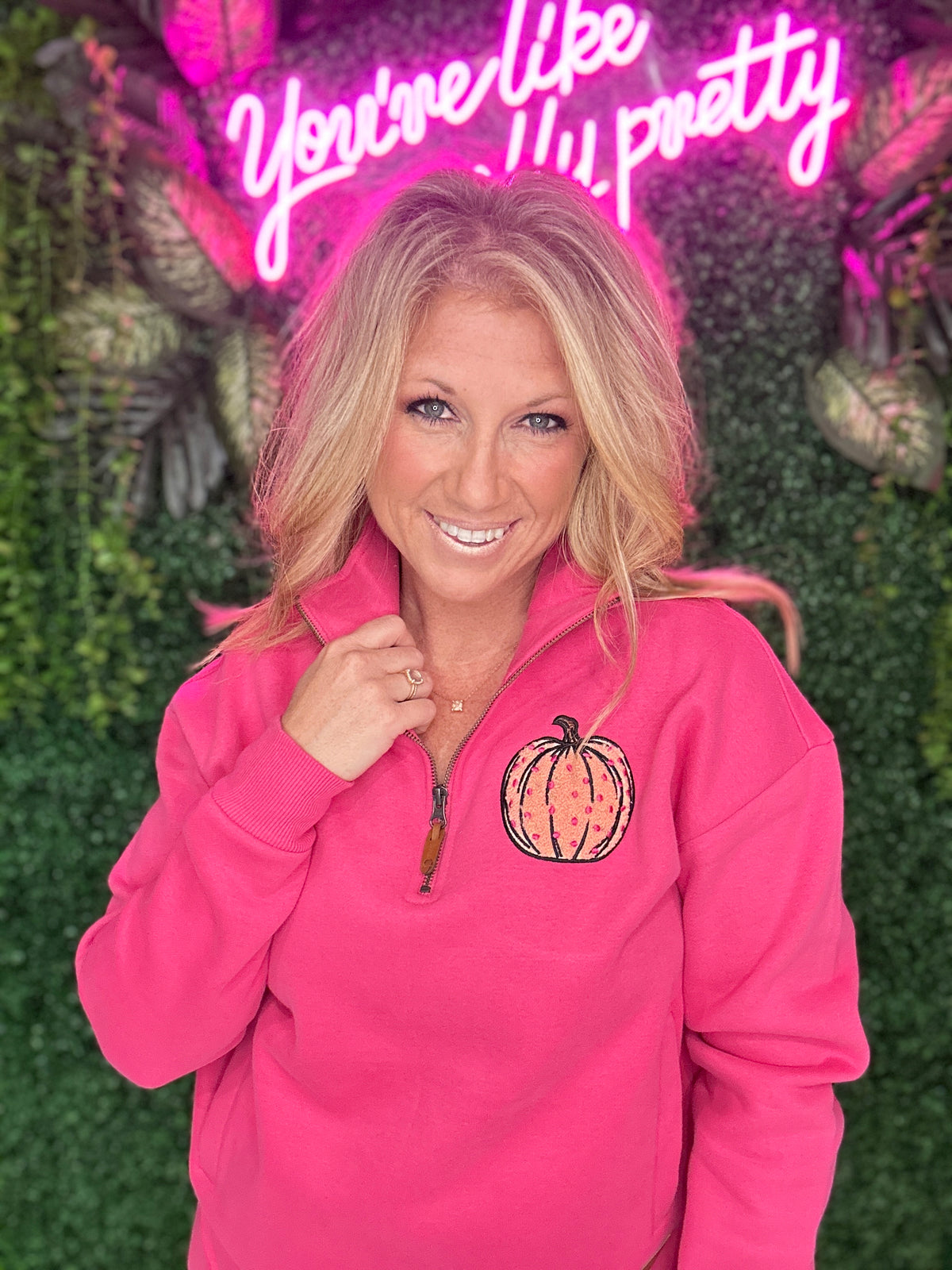 Polka Dot Pumpkin Patch Tommy Electric Pink
