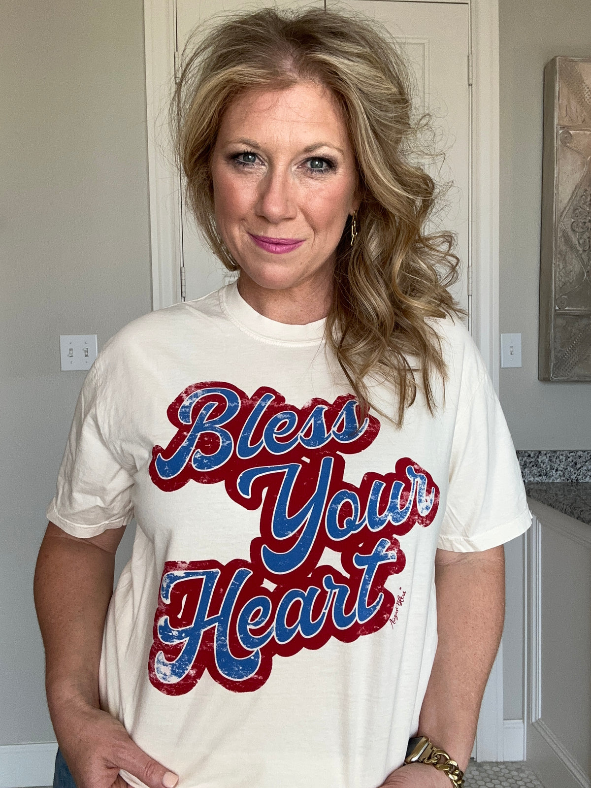 Bless Your Heart Natural Comfort Color Short Sleeve Tee