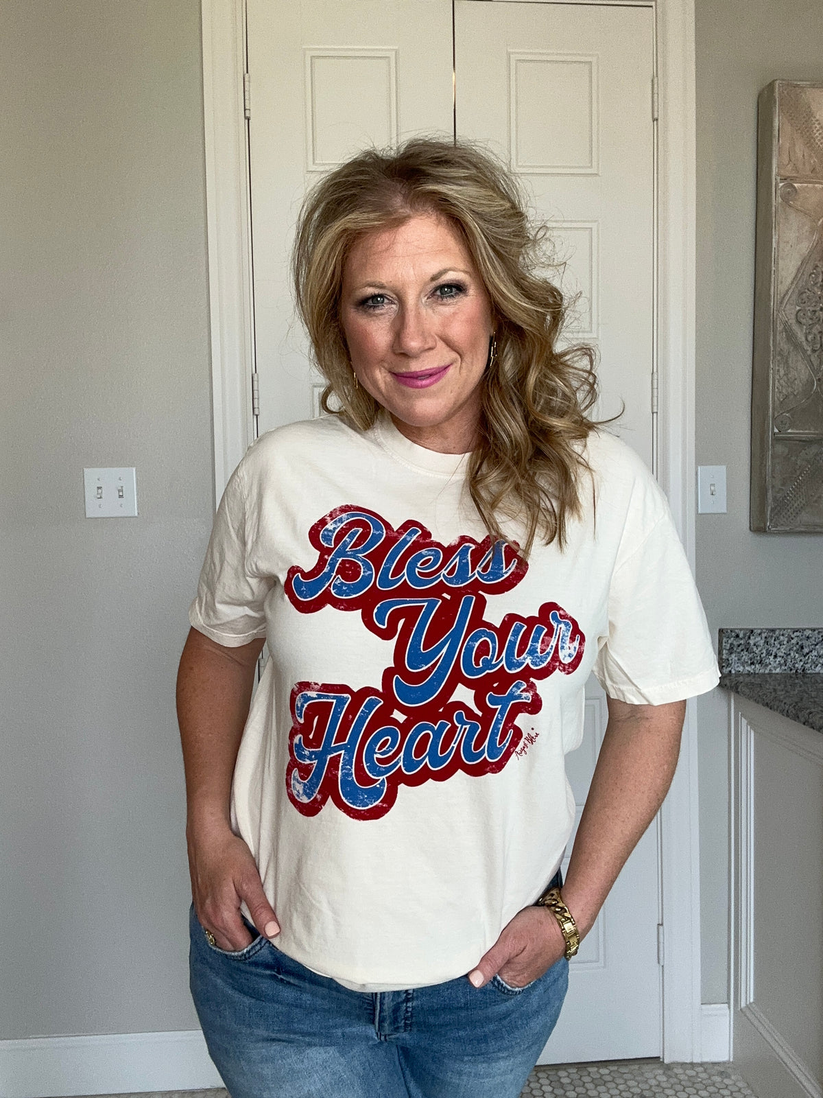 Bless Your Heart Natural Comfort Color Short Sleeve Tee