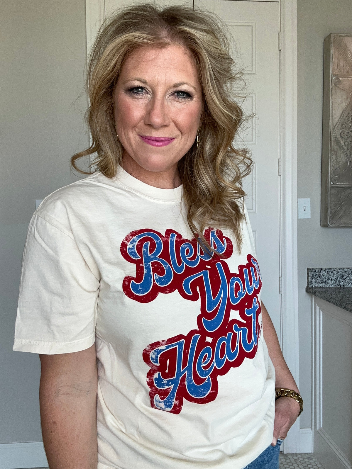 Bless Your Heart Natural Comfort Color Short Sleeve Tee