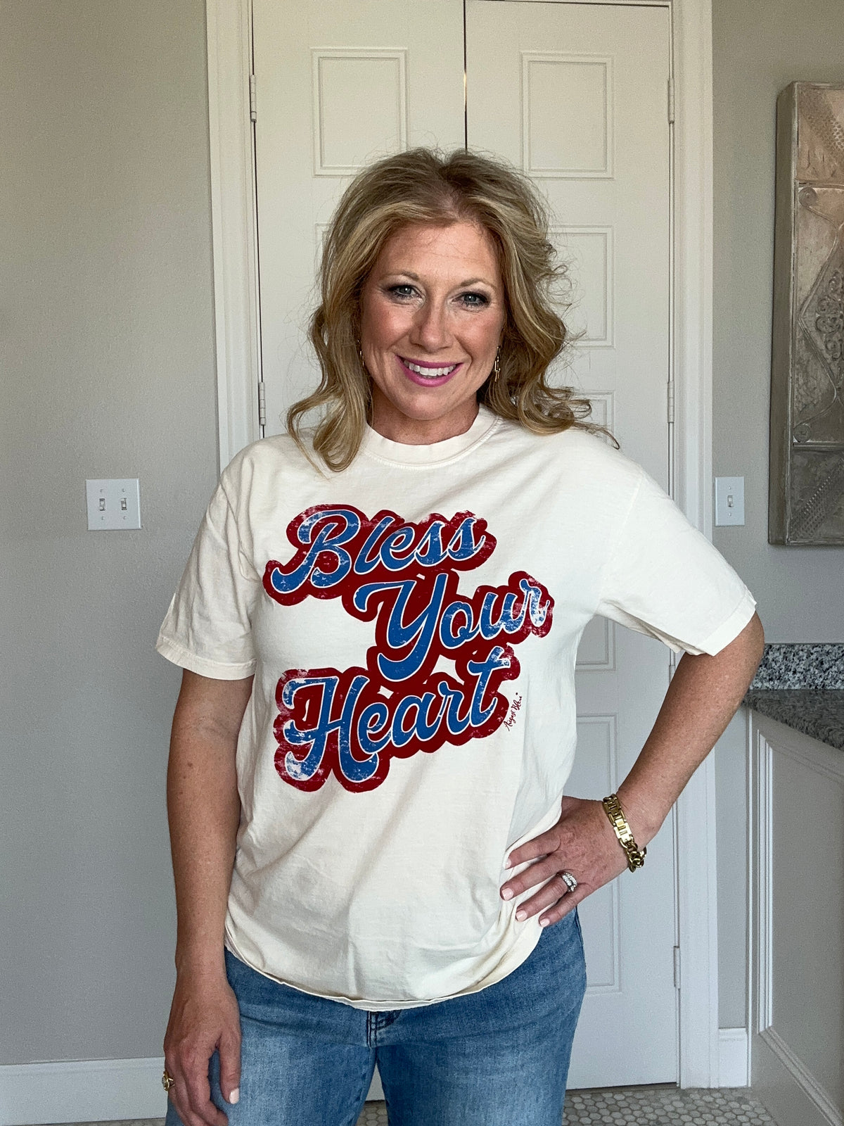 Bless Your Heart Natural Comfort Color Short Sleeve Tee