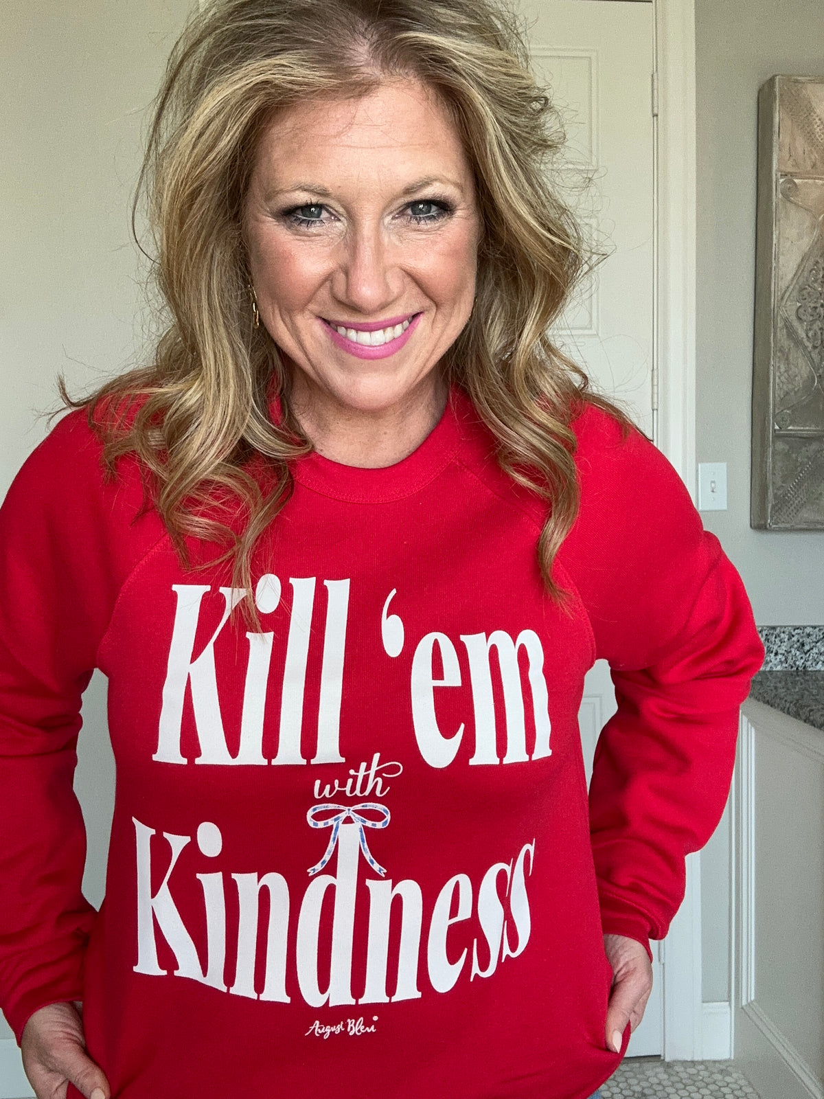 Kill 'em with Kindness Red Sweatshirt