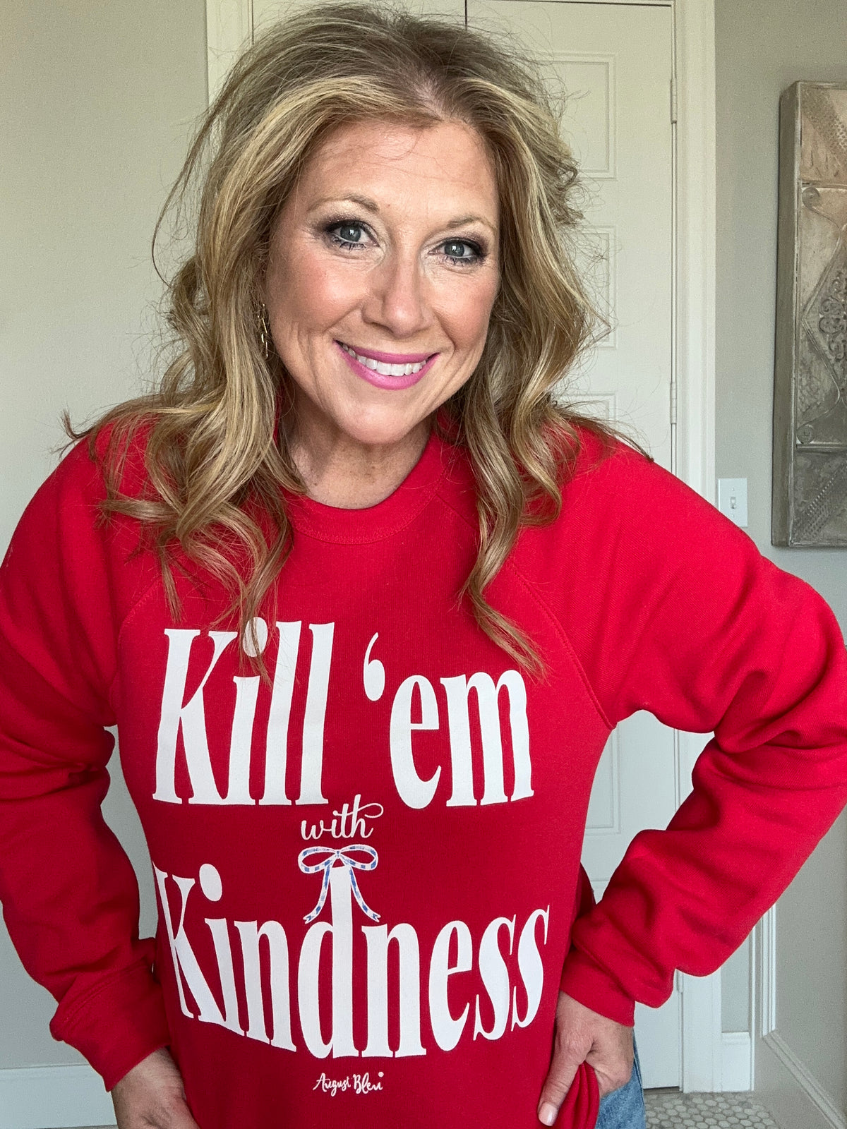 Kill 'em with Kindness Red Sweatshirt