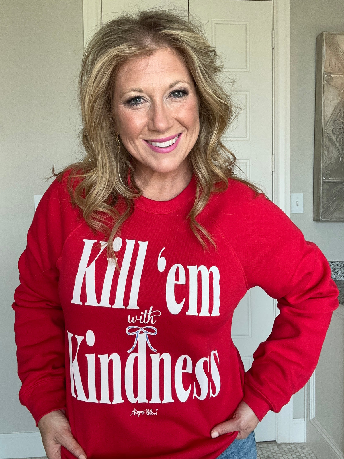 Kill 'em with Kindness Red Sweatshirt