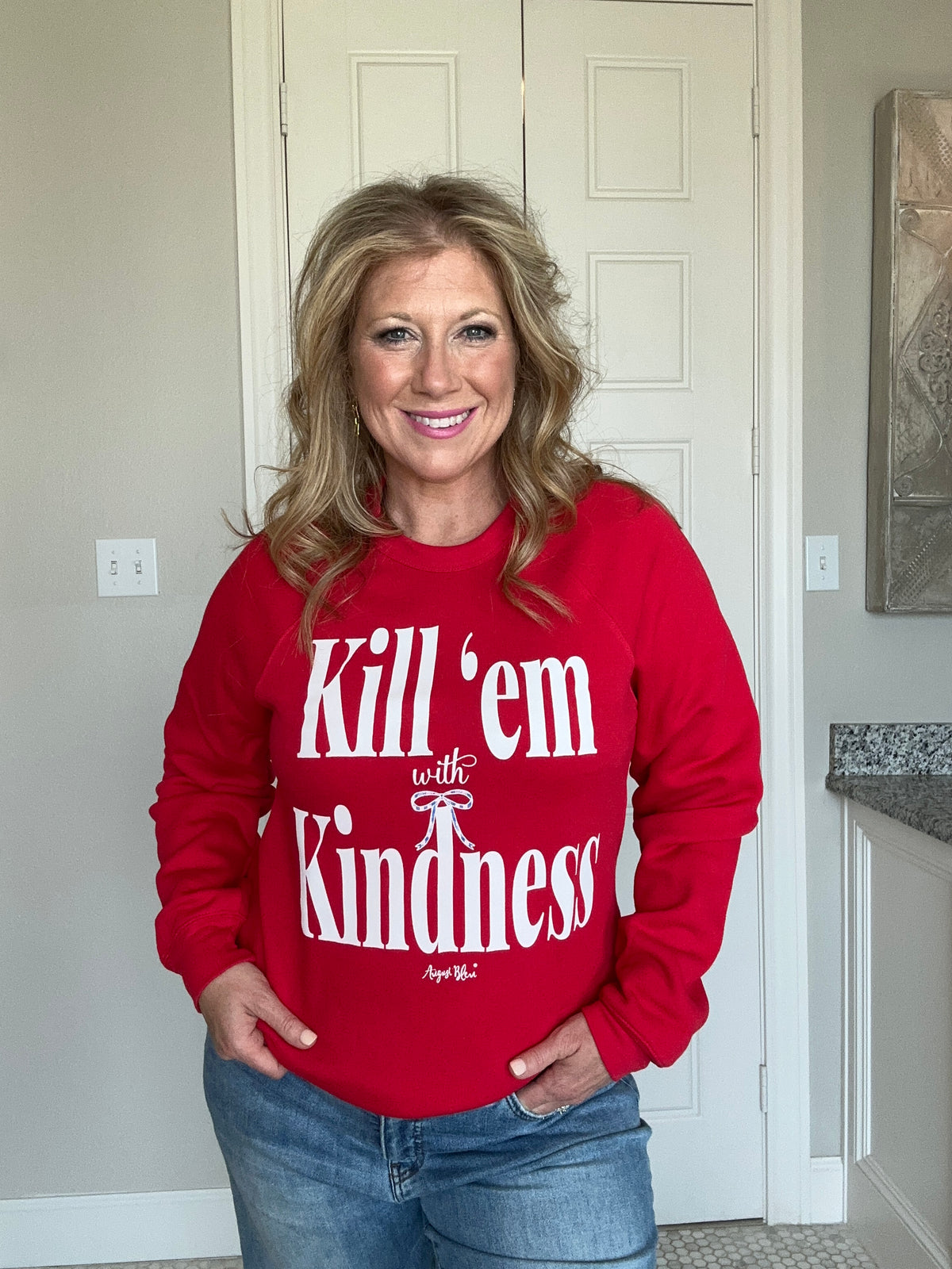 Kill 'em with Kindness Red Sweatshirt