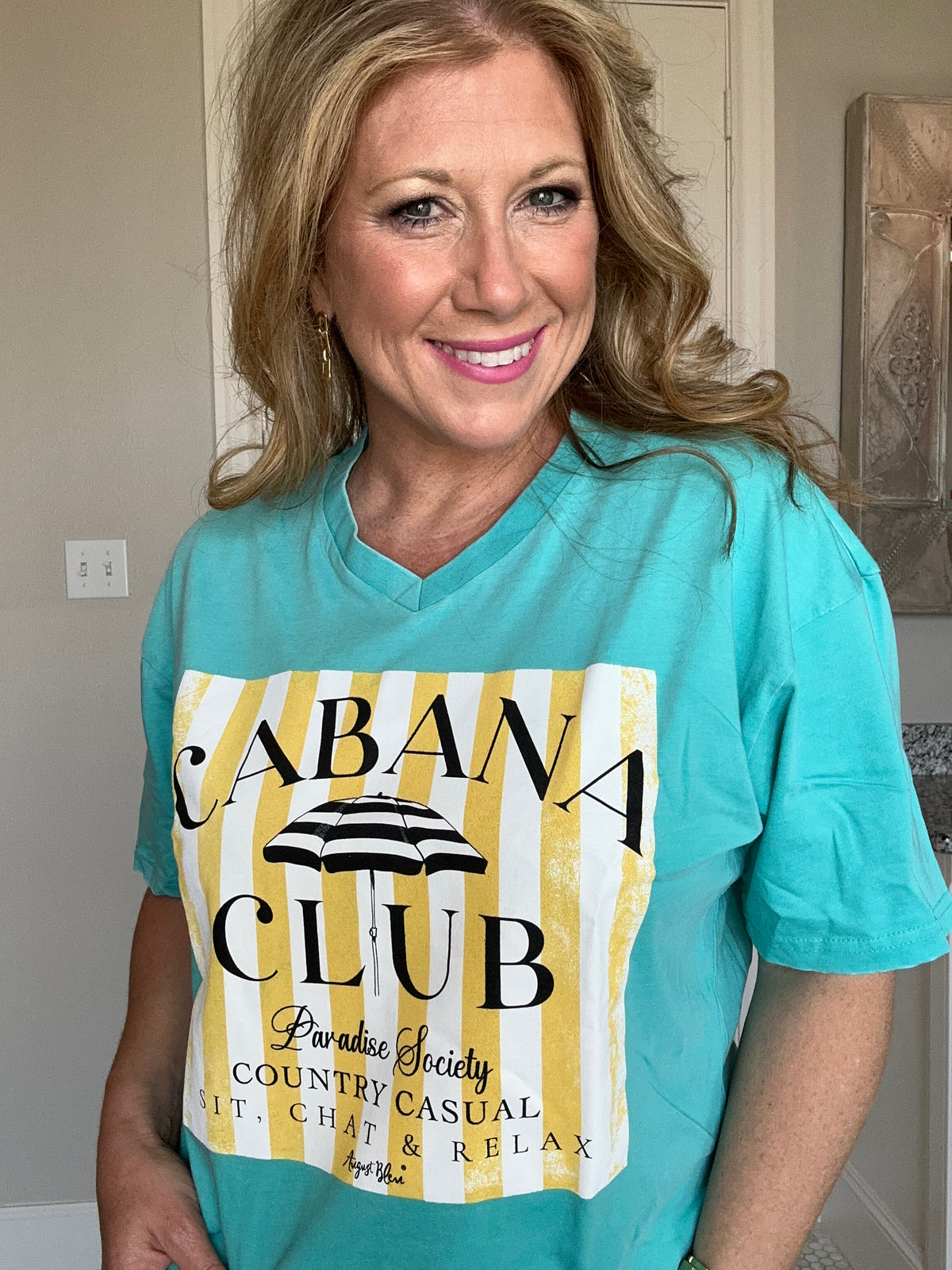 Cabana Club Caribbean Blue Short Sleeve Tee