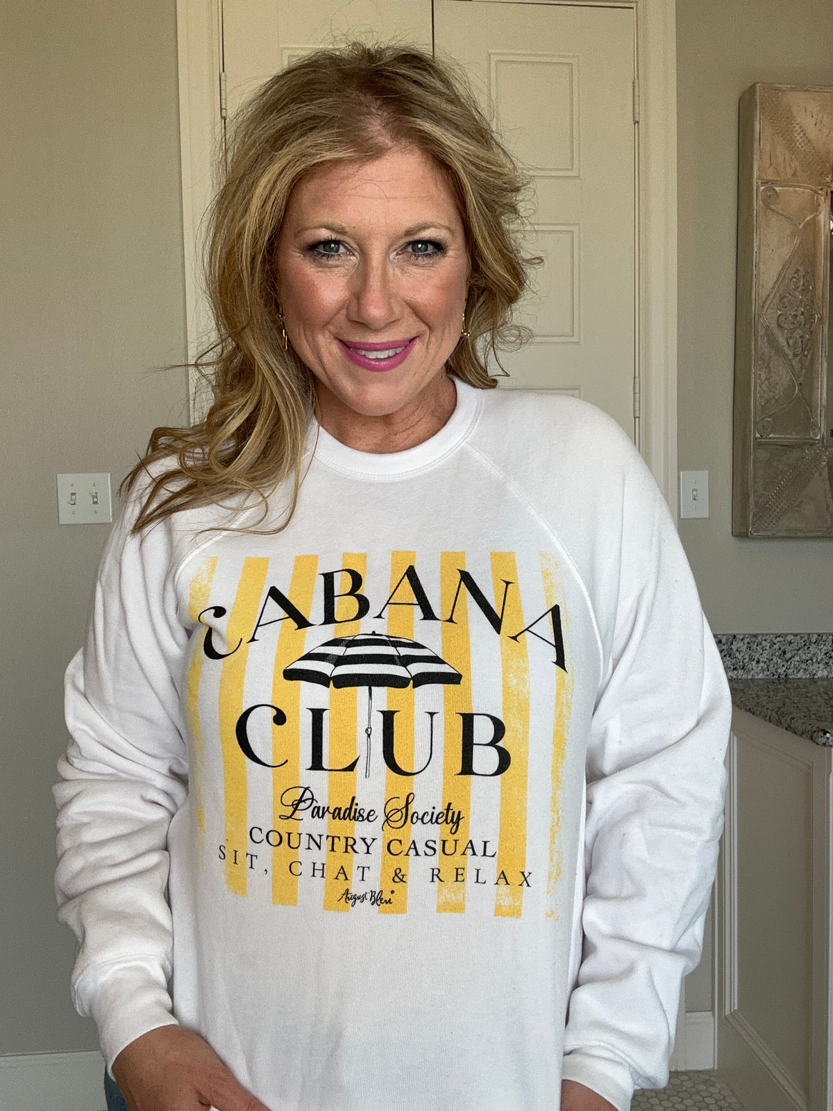 Cabana Club White Sweatshirt
