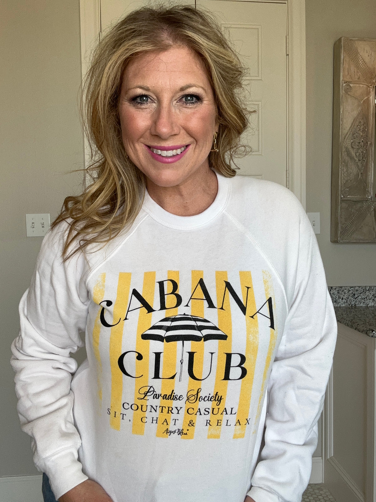 Cabana Club White Sweatshirt